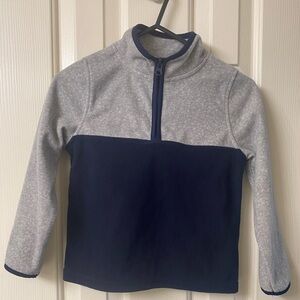 OshKosh B'gosh Navy and Gray Half-Zip Fleece Pullover Size 5
